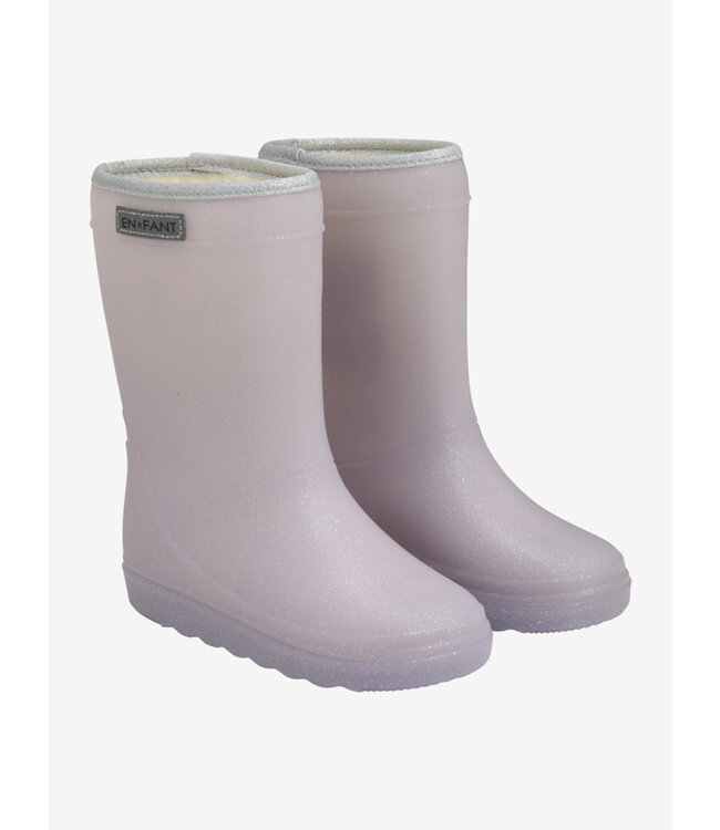 Thermo Glitter Boots  met bont gevoerd - Lilac