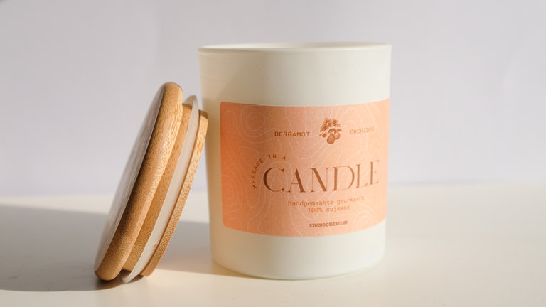 Moederdag cadeaubox - message in candle