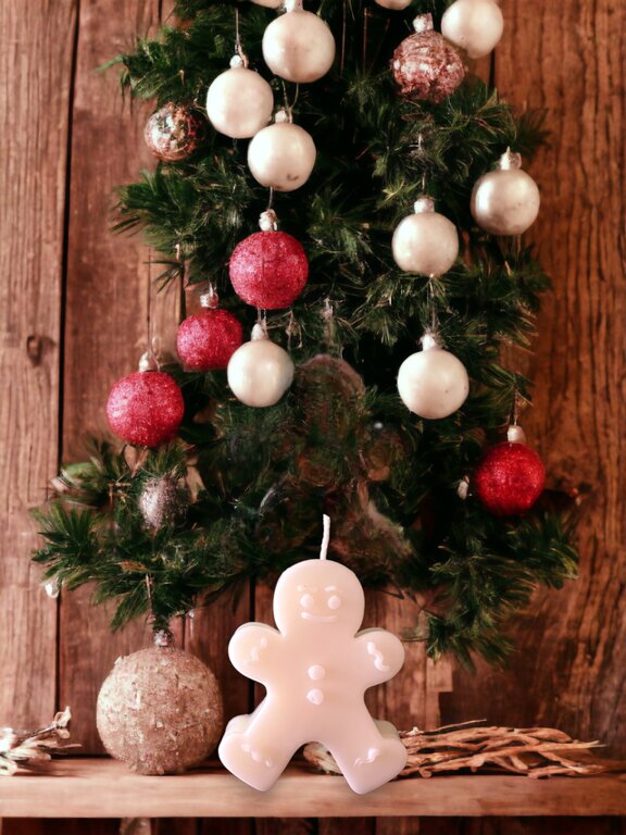 Kerstkaars - peperkoekmannetje