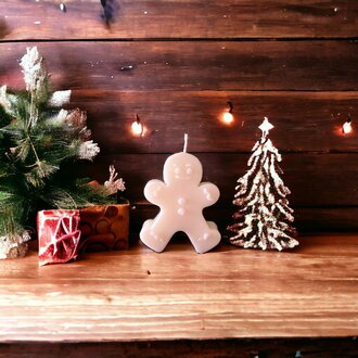 Kerstkaars - peperkoekmannetje