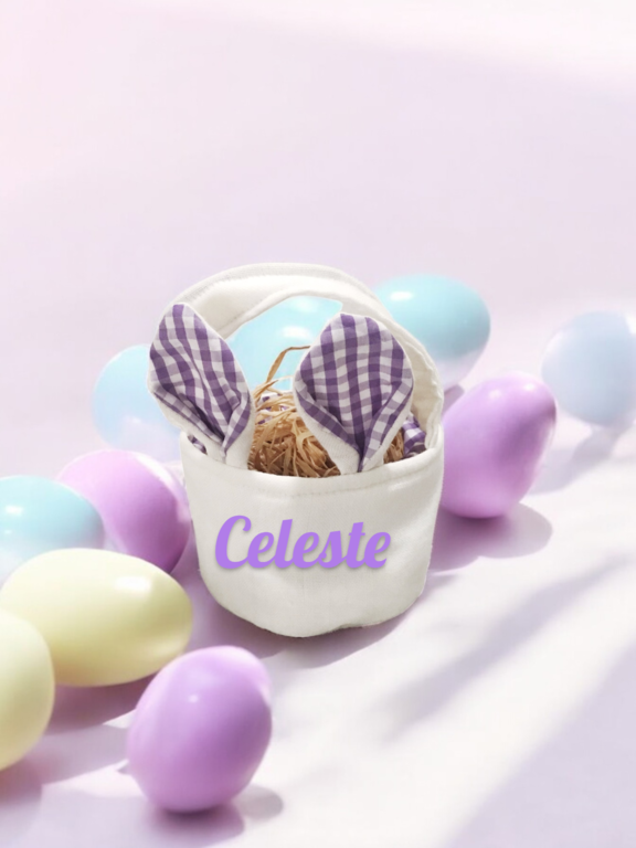 Paasmandje met naam - groen