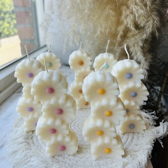 Kaars - Madeliefjes