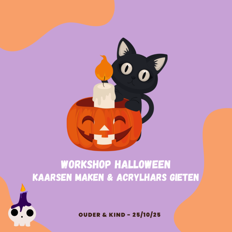 VOLZET Workshop kaarsen maken - Halloween - Ouder & kind  25/10/25