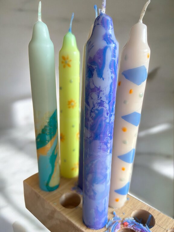 Lessenreeks April kaarsen & acrylhars gieten en Mozaïek