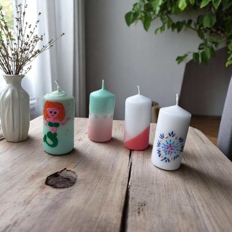 Lessenreeks  kaarsen & acrylhars gieten en Mozaïek -  Oktober