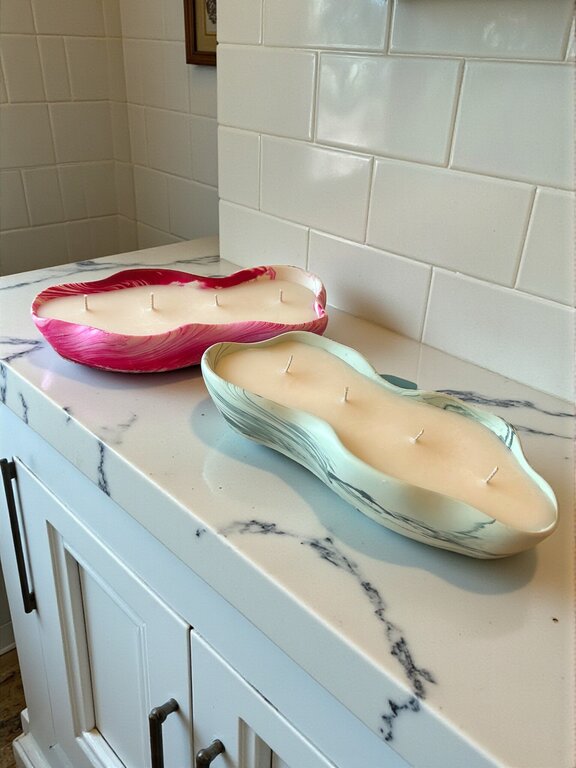 Lessenreeks  kaarsen & acrylhars gieten en Mozaïek -  Februari