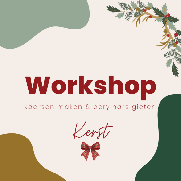 Workshop kaarsen maken en acrylhars gieten - Kerst 4/12/26