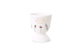 Porzellan Eierbecher "Genieße die kleinen Dinge!"