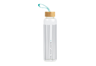 Trinkflasche aus Glas mit Griffschlaufe, "Lieblingsflasche"