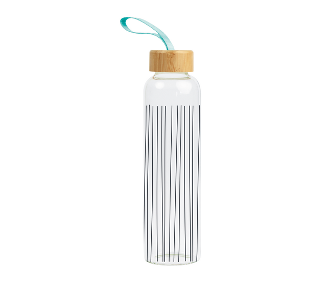 Trinkflasche aus Glas mit Griffschlaufe, "Lieblingsflasche" Trinkflasche aus Glas mit Griffschlaufe, "Lieblingsflasche"