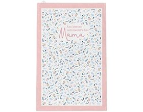 Geschirrtuch mit lustigem Spruch, "Am besten schmeckts bei Mama"