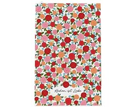 Geschirrtuch mit lustigem Spruch, "Kochen ist Liebe"