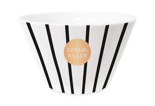 Müslischale, Porzellan-Schüssel, "Cereal Killer", Goldveredlung