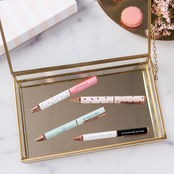 Kugelschreiber mit Drehmechanik, schwarze Mine auswechselbar, "Auftrags Chiller"