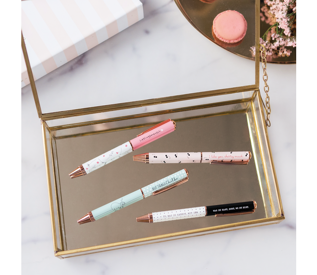 Kugelschreiber mit Drehmechanik, schwarze Mine auswechselbar, "Auftrags Chiller"