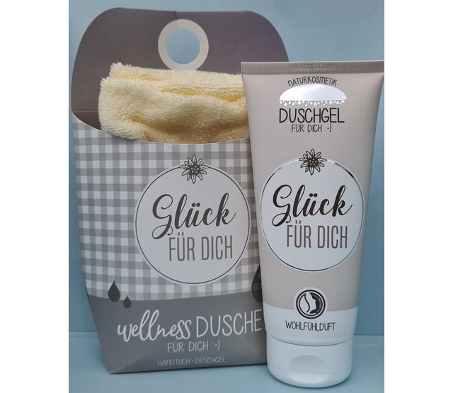 Relax-Geschenk-Set, Wellness Dusche, "Glück für Dich" Relax-Geschenk-Set, Wellness Dusche, "Glück für Dich"