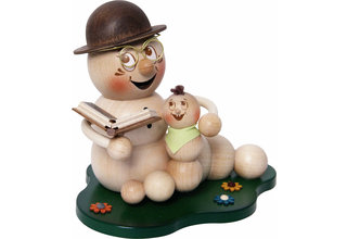 Opa-Wurm Rudi, Opa mit Enkel, Rauchwurm