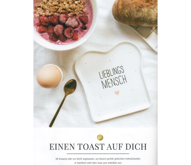 Toast-Teller mit Spruch, "Auf ins nächste Abenteuer" Toast-Teller mit Spruch, "Auf ins nächste Abenteuer"