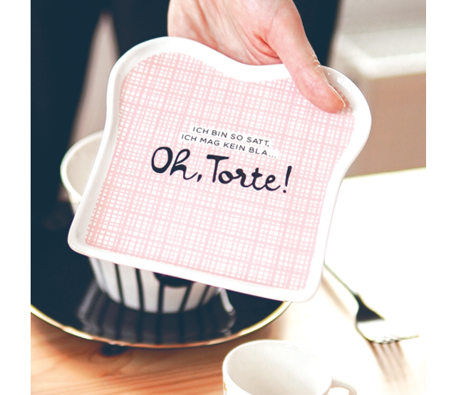 Toast-Teller mit Spruch, "Auf ins nächste Abenteuer" Toast-Teller mit Spruch, "Auf ins nächste Abenteuer"