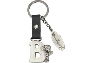 Schlüsselanhänger mit Sprüchen, mit Schutzengel, aus Metall- Buchstaben, mit oder Alphabet, Filz
