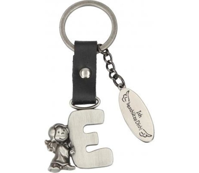 Schlüsselanhänger Schutzengel, Buchstabe E Schlüsselanhänger Schutzengel, Buchstabe E