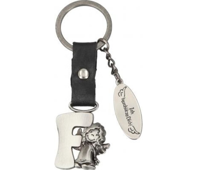 Schlüsselanhänger Schutzengel, Buchstabe F Schlüsselanhänger Schutzengel, Buchstabe F