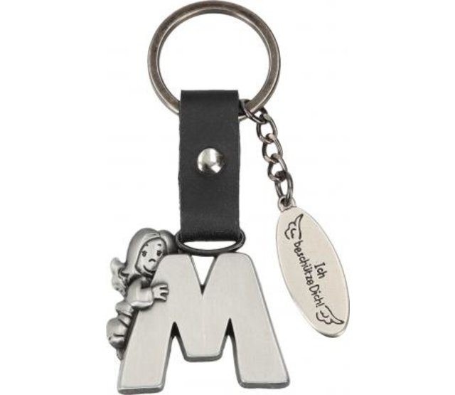 Schlüsselanhänger Schutzengel, Buchstabe M Schlüsselanhänger Schutzengel, Buchstabe M