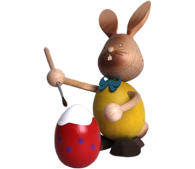 Drechslerei Kuhnert - Osterdekoration / Osterhase, Stupsi Hase Eiermaler Drechslerei Kuhnert - Osterdekoration / Osterhase, Stupsi Hase Eiermaler