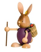 Drechslerei Kuhnert - Osterdekoration / Osterhase - Stupsi Hase Wanderer - 12cm - aus Holz - Made in Germany Drechslerei Kuhnert - Osterdekoration / Osterhase - Stupsi Hase Wanderer - 12cm - aus Holz - Made in Germany