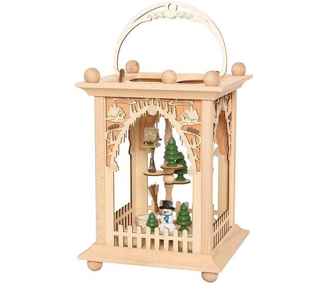 Laternenpyramide Dorf - Schneemann