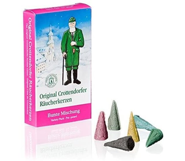 Crottendorfer Räucherkerzen - 4 Sorten in einem Set - verschiedene Düfte