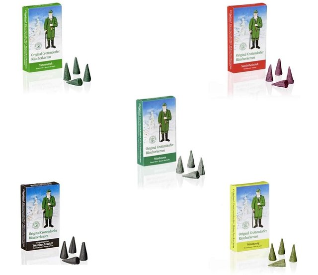 Crottendorfer Räucherkerzen - 5 Sorten in einem Set - verschiedene Düfte