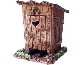 Keramik Räucherhaus, "Stilles Örtchen", klein