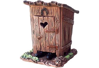 Keramik Räucherhaus, "Stilles Örtchen", klein