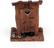 Keramik Räucherhaus, "Stilles Örtchen", klein, Hand-Art Keramik