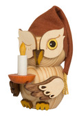 Holzfigur-Mini Eule, "Schlafmütze" Holzfigur-Mini Eule, "Schlafmütze"