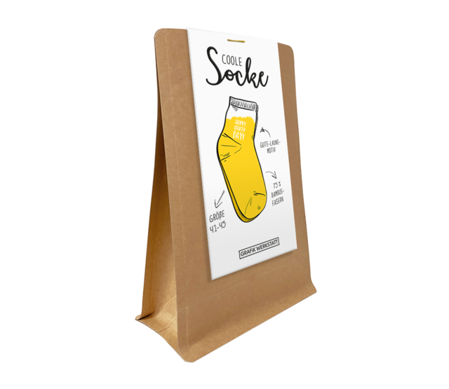 Coole Socke "Happy Beerthday!" - Grösse 41-45