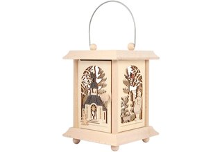 Tischlaterne aus Edelholz, Seiffen