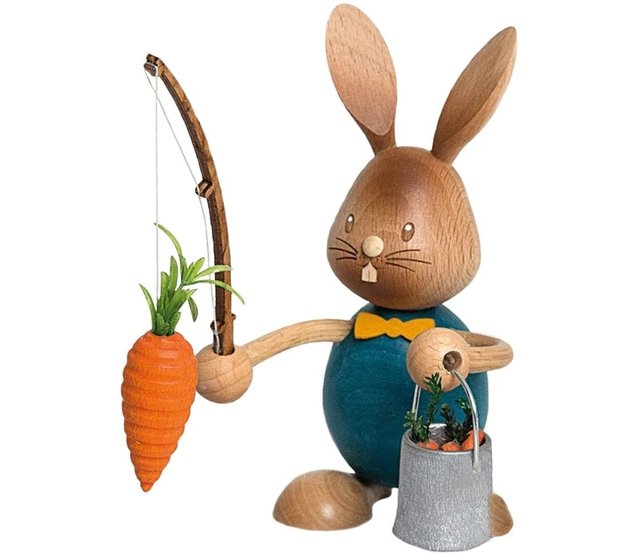 Drechslerei Kuhnert Stupsi Hase "Möhrenangler" Drechslerei Kuhnert Stupsi Hase "Möhrenangler"