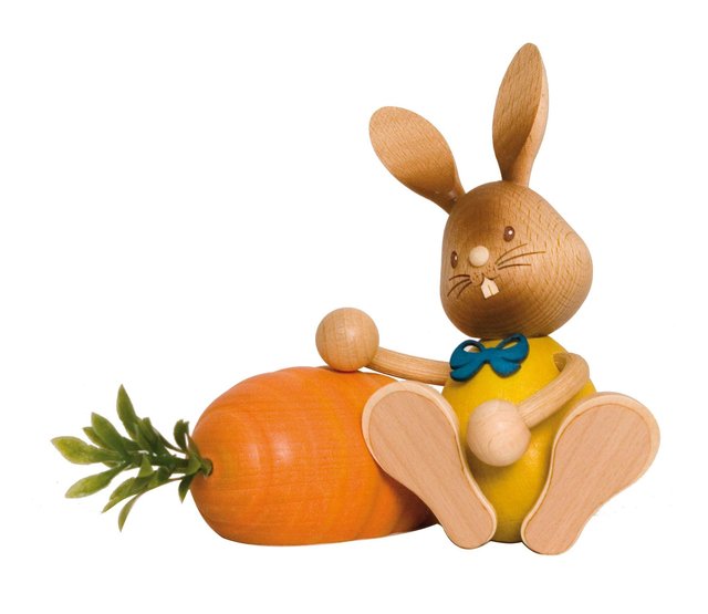 Drechslerei Kuhnert Stupsi Hase mit Möhre Drechslerei Kuhnert Stupsi Hase mit Möhre