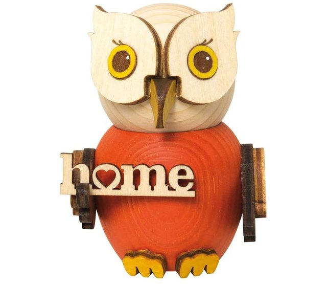 Drechslerei Kuhnert Holzfigur-Mini Eule "Home"