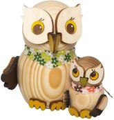Holzfigur-Mini Eule mit Kind Holzfigur-Mini Eule mit Kind
