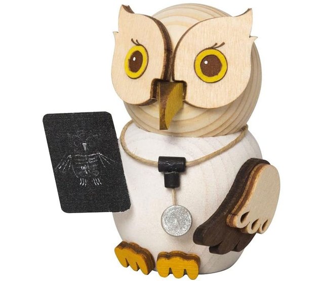 Drechslerei Kuhnert Holzfigur-Mini Eule "Mediziner" Drechslerei Kuhnert Holzfigur-Mini Eule "Mediziner"