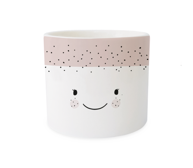 Grafik-Werkstatt Blumentopf, Mini Dekotopf "Gesicht"