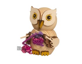 Mini Eule mit Strickzeug