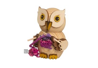 Mini Eule mit Strickzeug