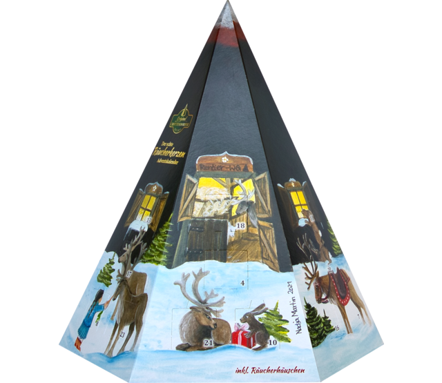Räucherkerzen-Adventskalender-Pyramide