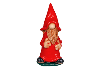 Keramik-Räucherfigur, Wichtel - rot