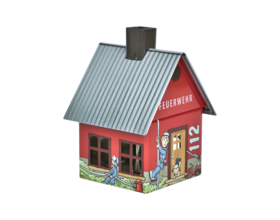 Metall-Räucherhäuschen Feuerwehr