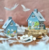 Metall-Räucherhäuschen Frau Holle mit integriertem Räucherkerzenhalter